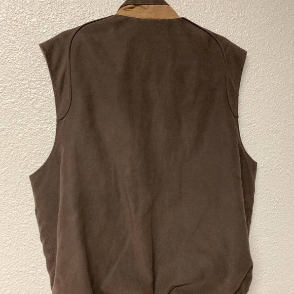 Cutter and Buck Microfiber Reversible Quilted Vest Size Large L Brown - Picture 4 of 4